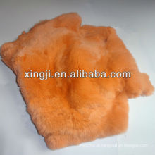 rex pele de coelho coelho tingido cor laranja rex coelho para casaco de pele